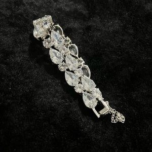 Elegant Silver CZ Bracelet 6.5 inches